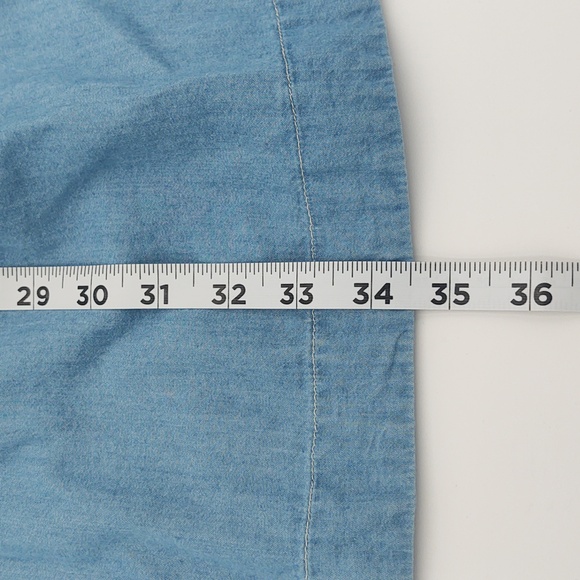 Levi's Chambray Dress Mini Flare Denim NWT Coastal Cowgirl Casual Blue Small - Picture 14 of 15